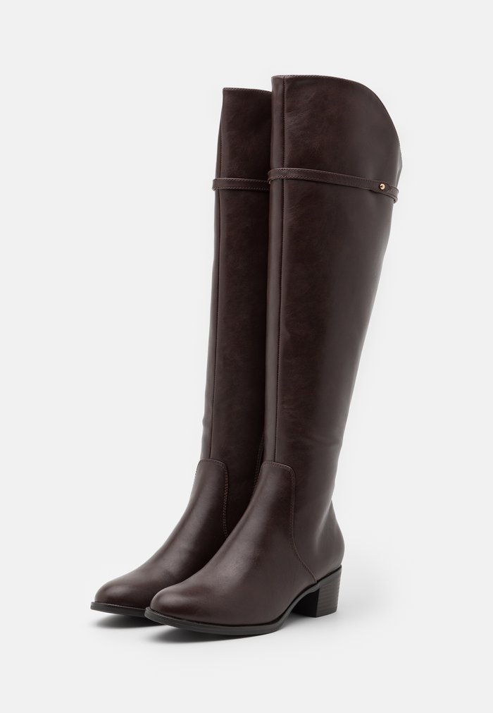 Bottes Anna Field Over the knee Marron Foncé Femme | ZRN-8760164